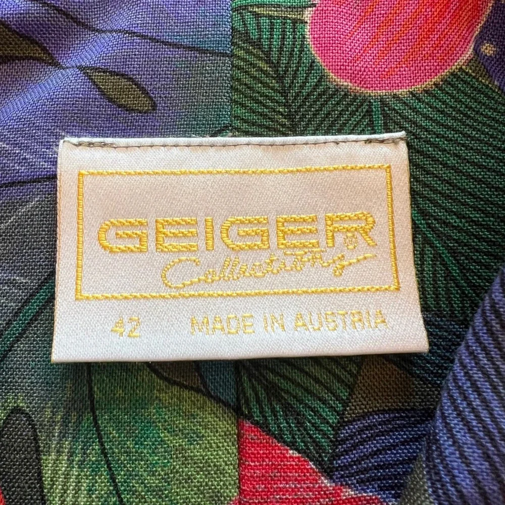 Geiger Collections Vintage Pure New Wool Floral Skirt Set Made in Austria S/M - Picture 2 of 13